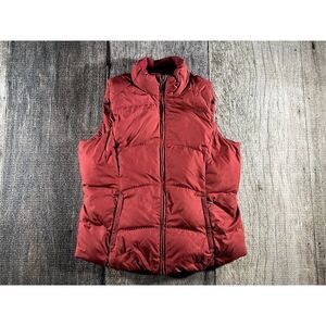 Eddie Bauer Quilted Premium Goose Down Puffer Vest Mens Medium Red